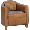 MOYCOR Fauteuil en cuir beige
