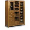 MOYCOR Meuble Rangement Bouteilles 7 Tiroirs Bois Bronze Marron 120x40x155cm - Bois-Bronze