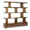 Bibliothèque 3 Tiroirs Bois Bronze Marron 160x35x160cm - Bois-Bronze