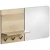 Miroir porte-manteau horizontal en bouleau naturel