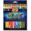 Crayon de couleur triangulaire magique Jumbo Koh-I-Noor (paquet de 13)