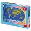 Carte du Monde pour Enfants (en anglais) 300 Pièces  Dino