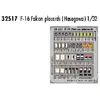 Accessoire Eduard Pancartes de Lockheed Martin F-16 Falcon pré-peints en couleur (pour maquettes Hasegawa)  1/32ED32517  - Kit de superdétail pour avi