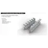 Accessoire Supermarine Spitfire Mk.IXc cheminées d'échappement - fishtail (conçus pour être utilisés avec des kits Eduard) 1/72EDUA672110  - Kit de su