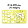 MAQUETTE J 35 DRAKEN HASEGAWA 1/72 EDUARD CX138