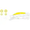 Accessoire Eduard F-14B 1/72 ACADEMY 1/727306647  - Masques de verrières maquettes avions