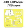 MAQUETTE F 104 STARFIGHTER HASEGAWA/32 EDUARD JX038