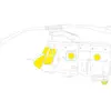 Accessoire Eduard Chinook HC.1 AIRFIX 1/727306670  - Masques de verrières maquettes avions 