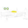 Accessoire Eduard MS 406.C1 TFace  1/48 7371965  - Masques de verrières maquettes avions