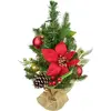Arbre avec ponsettias avec boules rouges et or 10×LED, 40 cm