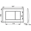 Alca Plaque de commande pour WC suspendus, Chrome brillant (m271)