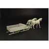 HS-3 Schlitten 500Kg (2 chevaux et chariot de luge)  1/35 HLM35004  - Hauler Accessoires de diorama