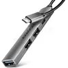 AXAGON HUE-STC Hub USB 4 ports USB-C®, USB-A 5 GBit/s argent