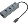 V7 USB-C 3.1 Metal HUB - Concentrateur (hub) - 4 x SuperSpeed USB 3.0 - de bureau