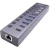 Hub USB - i-Tec - CACHARGEHUB9LAN - 9 ports USB - Gris