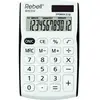 REBELL re de shc312 Petit Calculatrice, écran 12 chiffres, blanc/noir
