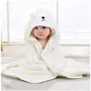 AQSACOKIYA Sortie De Bain Bébé 0-2 Ans 80 x 80 cm,Cape de Bain Bebe avec Capuche Coton Naturel,Serviette Bebe Extra Doux(Blanc)