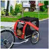 Remorque de Vélo Pliable pour Chien YIS - Noir/Rouge 73 x 137 x 90 cm