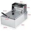 Friteuse électrique 6L en acier inoxydable - Abilityshop® - Usage comm...