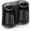 Arzum OK006-K OK006 OKKA Minio Duo Cafetière turque 8 tasses de café en une seule fois, en plastique, noir
