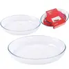 Plats à four - BORCAM - Ovales - Verre à feu - Lot de 2 - 26 et 35 cm