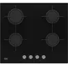 Beko - table de cuisson gaz 60cm 4 feux 7400w verre noir - hilg64221s TU