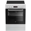 Cuisinière Vitrocéramique - Largeur 60 Cm - Beko - Fse67300wcs