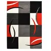 Homemaison - Tapis salon et chambre 200x290 rouge rectangle tissé motif géométrique di 65