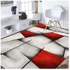 UNAMOURDETAPIS Tapis salon et chambre 80x150 rouge rectangle tissé motif géométrique bri 10
