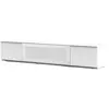 SONOROUS Meuble TV Studio 200 verre infrarouge et bois melamine mat blanc