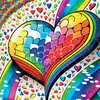 Yazz Puzzle 1023 pièces : Coeur de mosaïque
