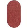 Novatrend Tapis de salon style jute rouge 120x120 cm
