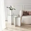 Lily table gigogne (2 pièces) verre trempé blanc 552NOS2245