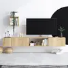 MENZZO Ensemble meuble TV et étagère Lubis Chêne clair