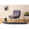 Homitis - Fauteuil convertible pouf Misa gris - 120x68x26 cm T.U