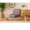 MENZZO Fauteuil convertible Halora Tissu Motif Ethnique Multicolore