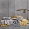 Mijolnir - Parure housse de couette Nedra beige/gris 140x200 cm