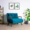 MENZZO Atelier del Sofa - Fauteuil convertible Sando vert pétrole - 60x50x42 cm T.U