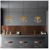 Opviq Suspension Telmander 11410, doré, métal, Ø 30 cm