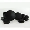 Hanah Home Service de table en céramique noir mat Dinner 20 pièces