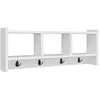 HANAH HOME Etagère murale avec niches et patères Star
