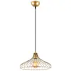 SPLENDOUR LIGHTING Cotecosy - Suspension entonnoir Rizis D36cm Métal Or