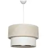 MENZZO Suspension base blanc avec abat-jour ø30cm bicolore beige et blanc