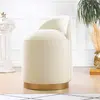 Wooden Art - Pouf Dover crème - 50x45 cm T.U