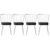 Homitis - 4 Chaises Yildiz blanches - 43x82x42 cm T.U