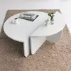 MENZZO Set de 2 tables basses design Oatglow Blanc