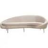 MENZZO Canapé d'angle à droite avec 2 coussins Santorin Velours Beige