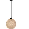 SPLENDOUR LIGHTING Cotecosy - Suspension Davia D24cm Métal Noir et Jute Beige