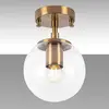 KOBO Living Plafonnier en métal avec globe - d. 15 x h. 23 cm - Vintage - barlati
