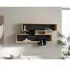 Wooden Art - Étagère Karen saphir/anthracite - 120x22x72.2 cm T.U